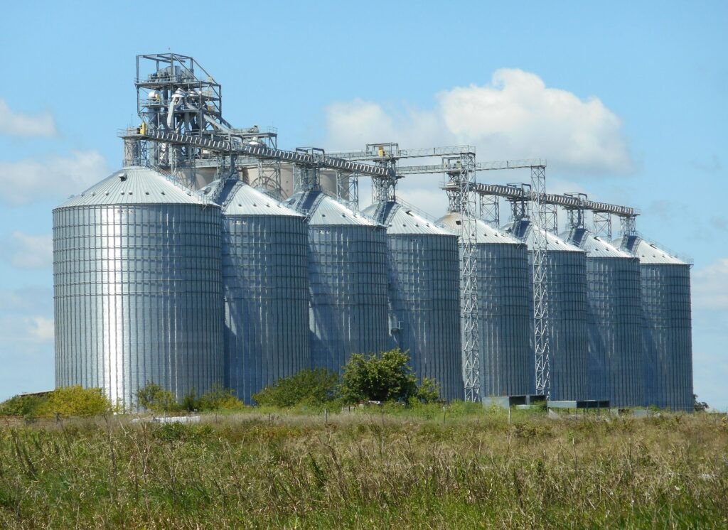 Silo storage for storing grains