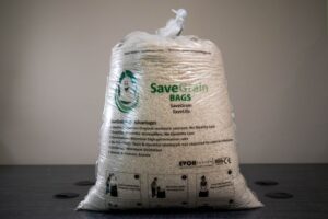 Grains stored in Save Grain Bags