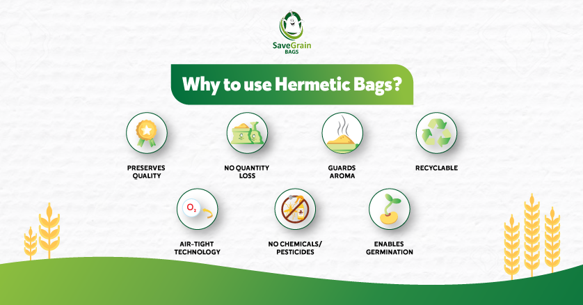 Benefits of using hermetic bags.